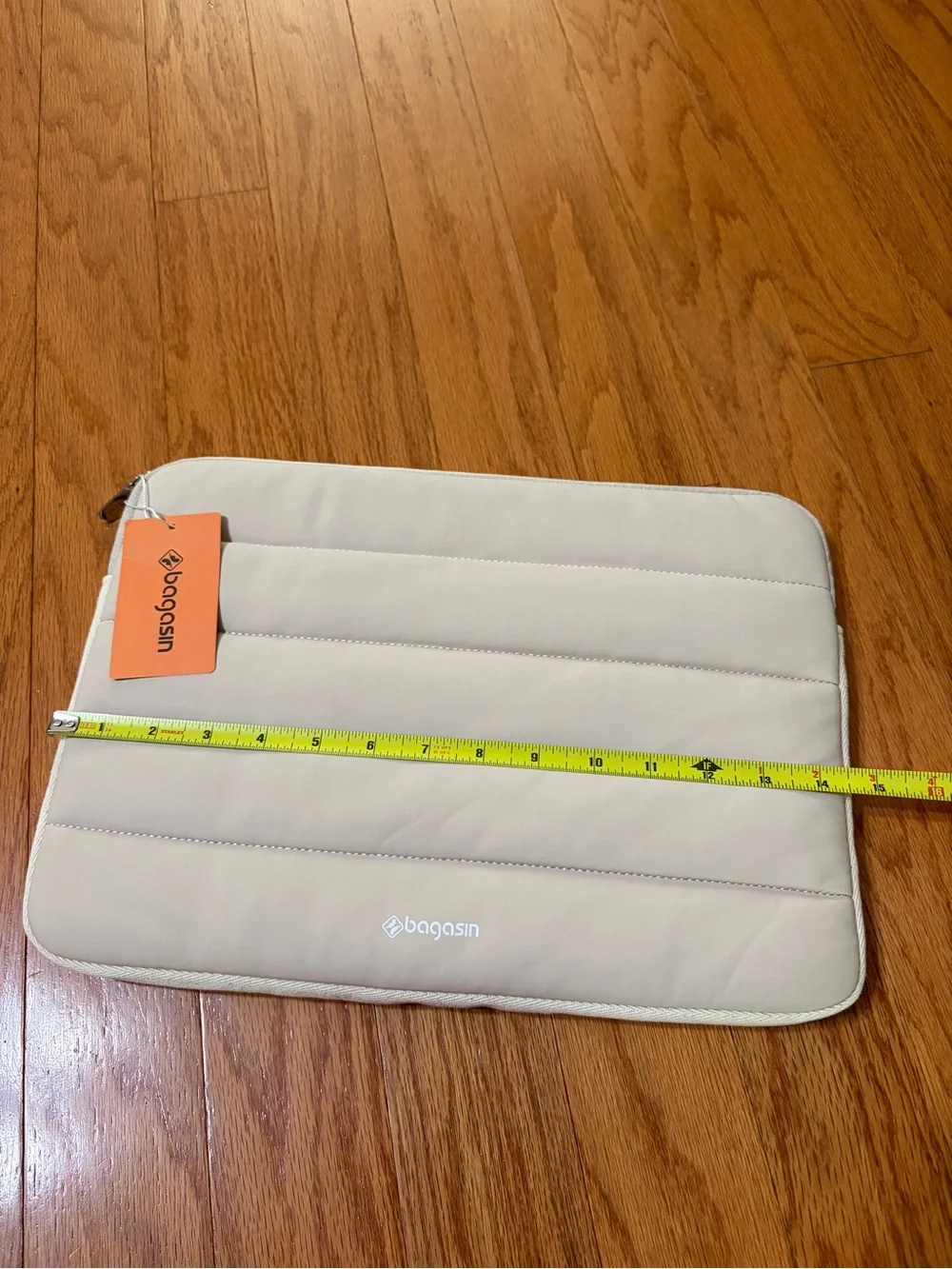 Bagasin Beige Puffy Laptop Sleeve Case